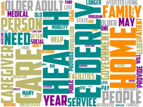 Reading to the Elderly Wordart Backgroun