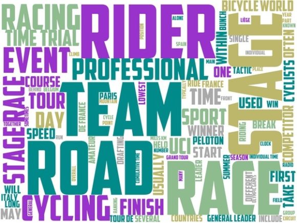 Revolutionizing Design with Road Bicycle Racing Wordart Print