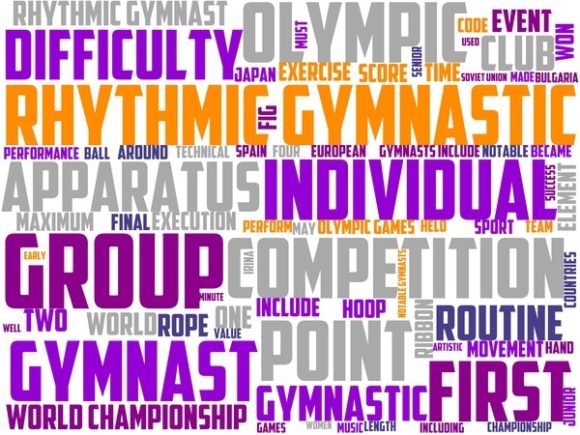 Rhythmic Gymnastics Wordart Book Cover