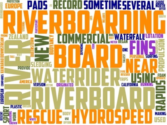 Riverboarding Wordart Skinny Tumbler