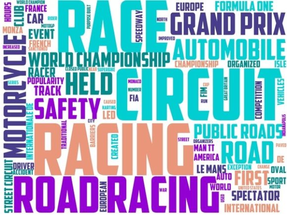 Road Racing Wordart Tumbler