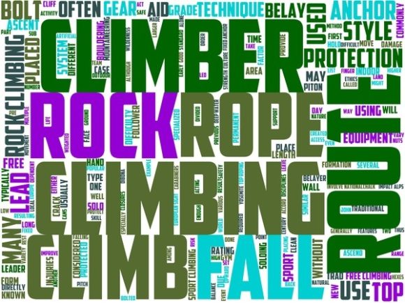 Rock Climbing Wordart Tie Dye