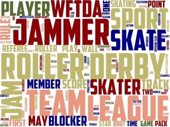 Roller Derby Wordart Book Cover: A Creative Force for Every Project