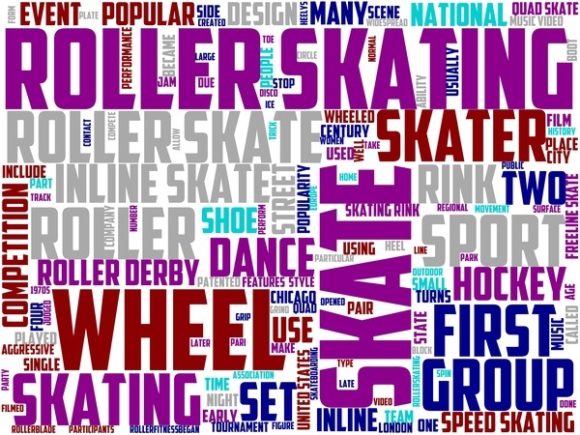 Roller Skating Wordart Background: A Creative Way to Express Your Passion